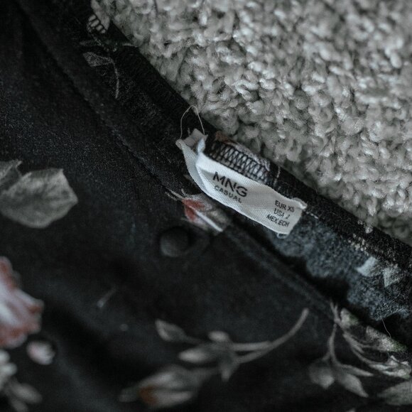 Mango Floral Black Dress - Picture 5 of 5